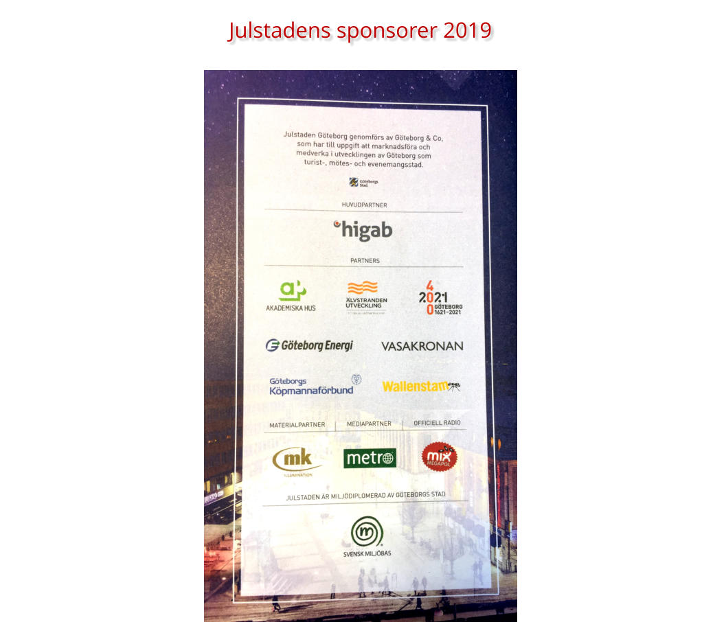 Julstadens sponsorer 2019
